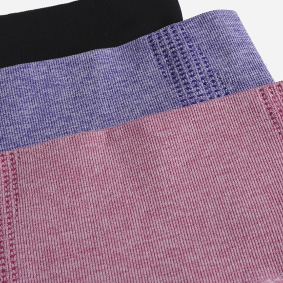 No Longer Avail NWT 2 Pack Seamless Yoga High Stretch Wide Band Waist Shorts - Picture 2 of 4